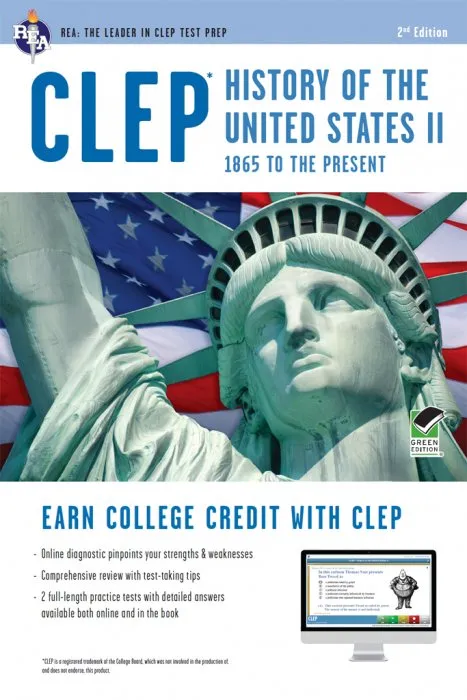 CLEP History of the U.S. II w/ Online Practice Exams (CLEP Test Preparation) Second Edition