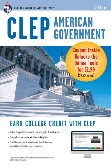 CLEP American Government w/ Online Practice Exams (CLEP Test Preparation) 2nd Edition