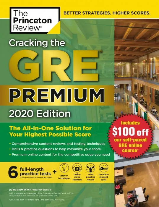 Cracking the GRE Premium Edition with 6 Practice Tests, 2020: The All-in-One Solution for Your Highest Possible Score (Graduate School Test Preparation)