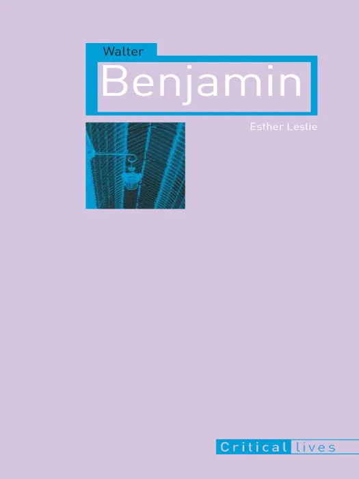 Walter Benjamin (Critical Lives)