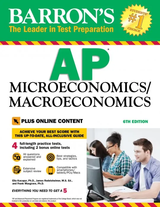 AP Microeconomics/Macroeconomics with Online Tests (Barron's Test Prep), 6th Edition