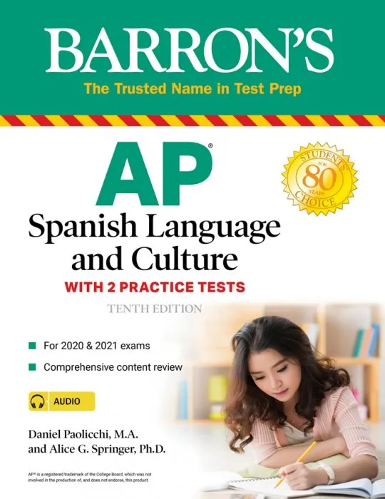 AP Spanish Language and Culture: With 2 Practice Tests (Barron's Test Prep), 10th Edition