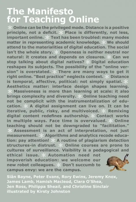 The Manifesto for Teaching Online (The MIT Press)