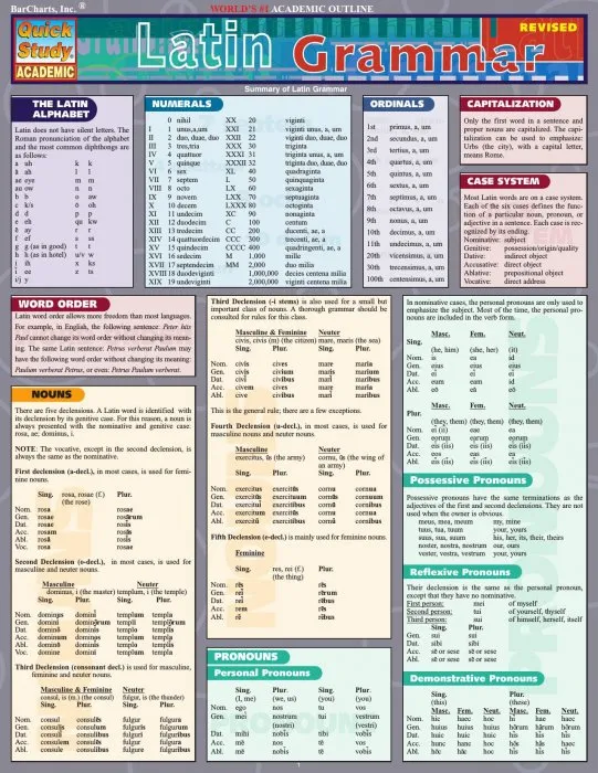 Latin Grammar (Quick Study Academic)
