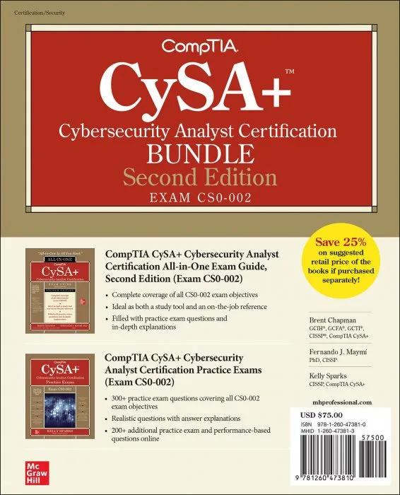 CompTIA CySA+ Cybersecurity Analyst Certification Bundle (Exam CS0-002), 2nd Edition