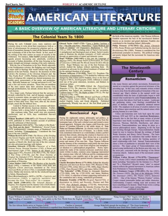 American Literature (Quick Study Academic)