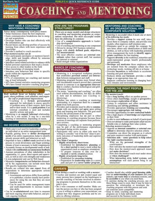 Coaching & Mentoring (Quick Study Business)