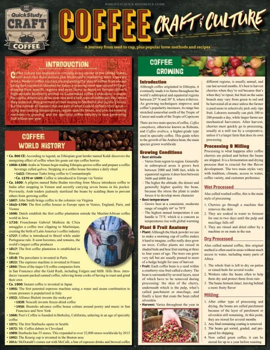 Coffee: Craft & Culture: Reference Guide to Beans, Brewing, Drinks & More