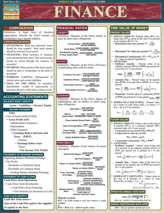 Finance (Quick Study Business)