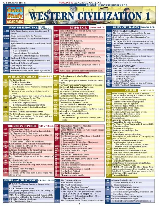 Western Civilization 1 (Quick Study Academic)