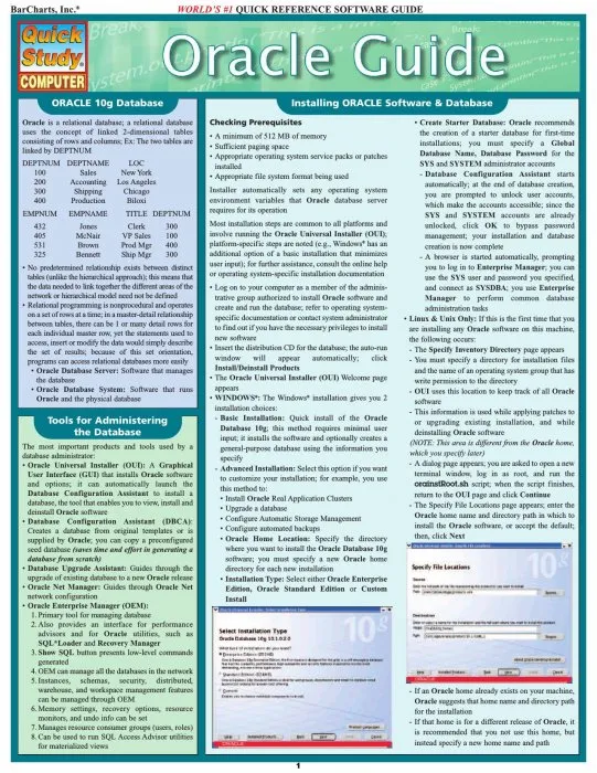 Oracle Guide (Quick Study Computer)
