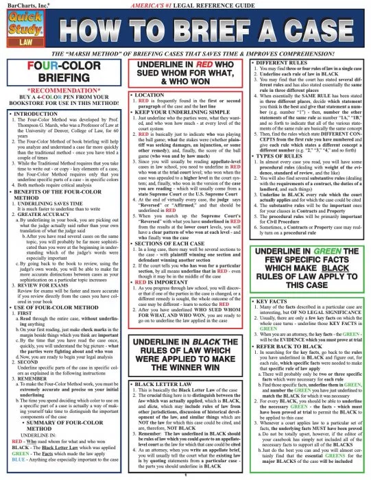 How To Brief a Case (Quick Study Law)