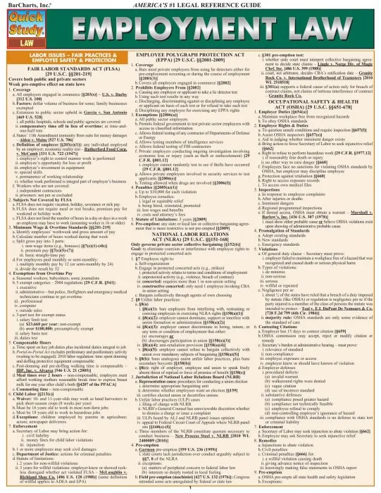 Employment Law (Quick Study Law)