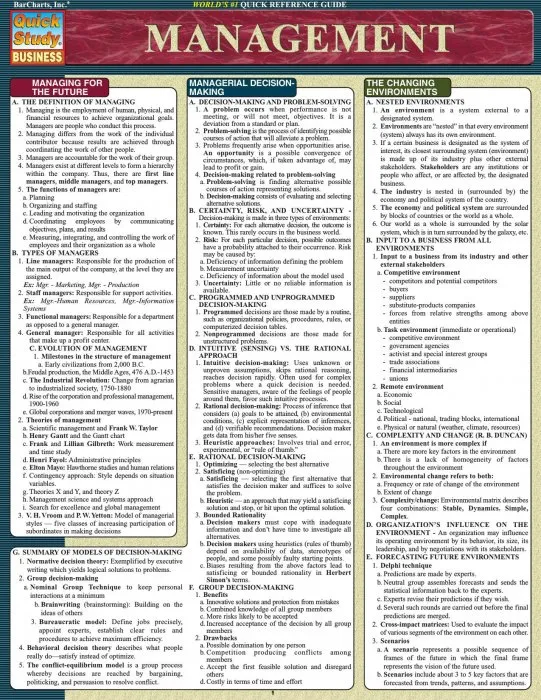 Management (Quick Study Business)
