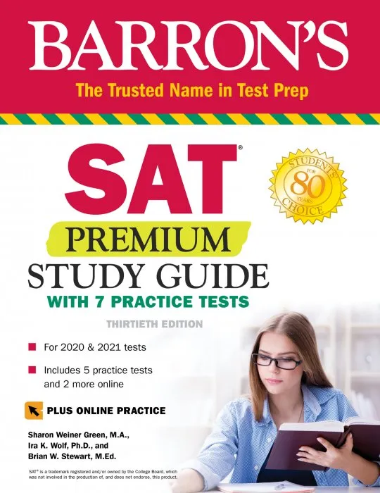 SAT Premium Study Guide with 7 Practice Tests (Barron's Test Prep), 13th Edition