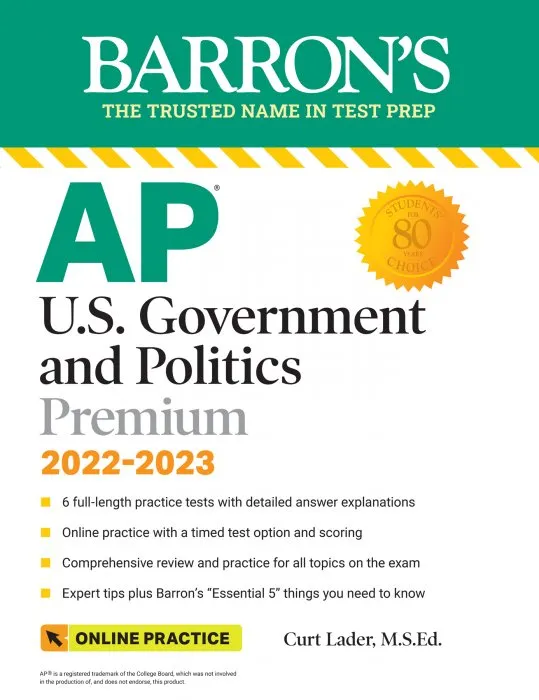 AP U.S. Government and Politics Premium, 2022-2023 (Barron's Test Prep)