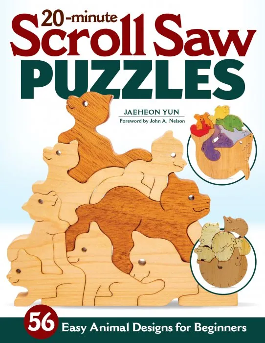 20-Minute Scroll Saw Puzzles: 56 Easy Animal Designs for Beginners