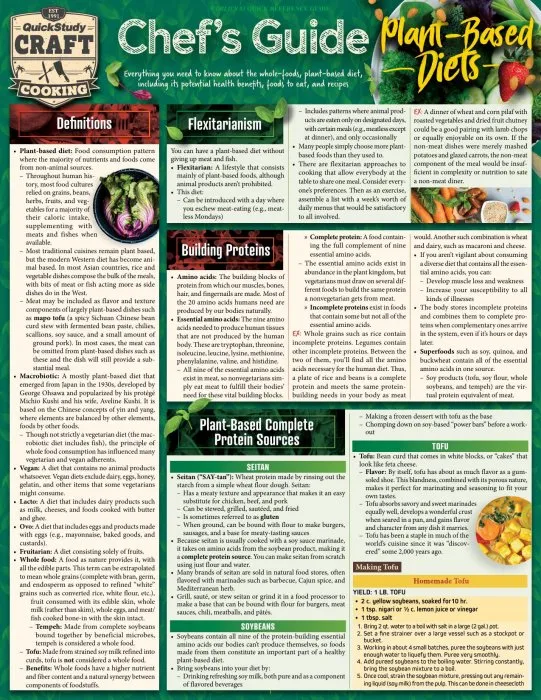 Chef's Guide to Plant-Based Diet (QuickStudy Craft & Cooking)