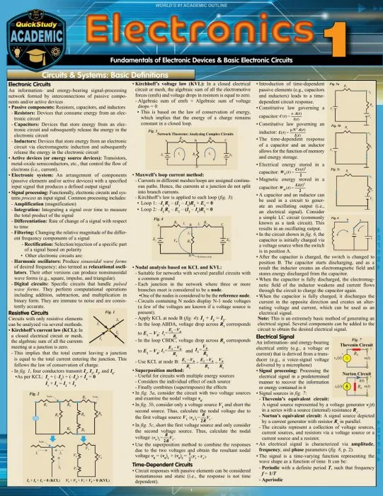 Electronics 1 (QuickStudy Academic), 2nd Edition