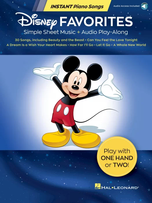 Disney Favorites: Instant Piano Songs: Simple Sheet Music + Audio Play-Along
