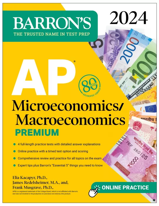 AP Microeconomics/Macroeconomics Premium&#44; 2024: 4 Practice Tests + Comprehensive Review + Online Practice