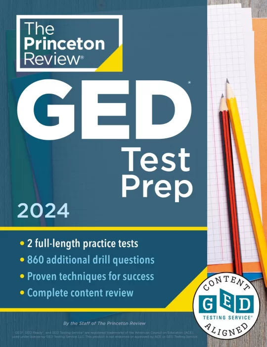 Princeton Review GED Test Prep&#44; 2024: 2 Practice Tests + Review & Techniques + Online Features (College Test Preparation)