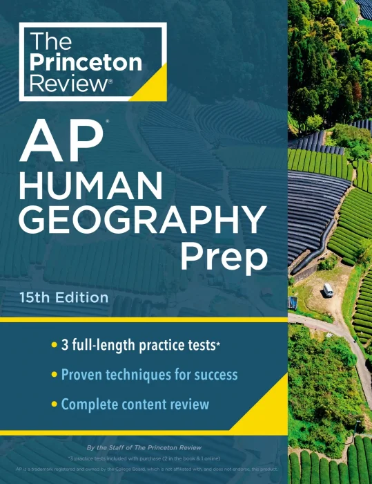 Princeton Review AP Human Geography Prep (College Test Preparation)&#44; 15th Edition