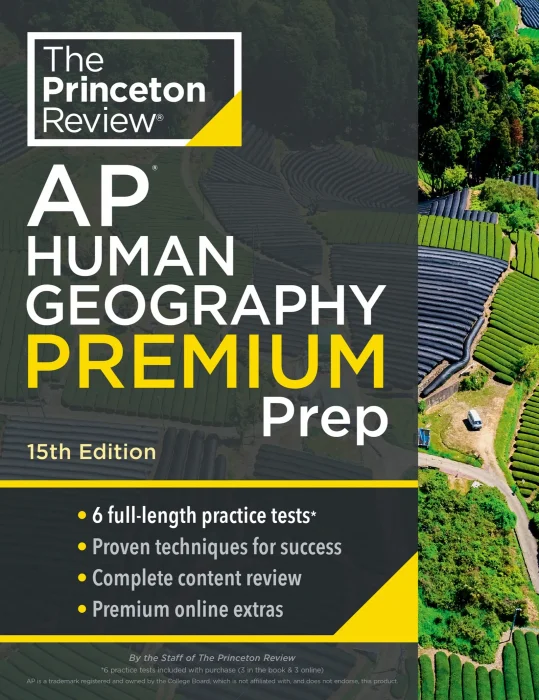 Princeton Review AP Human Geography Premium Prep (College Test Preparation)&#44; 15th Edition