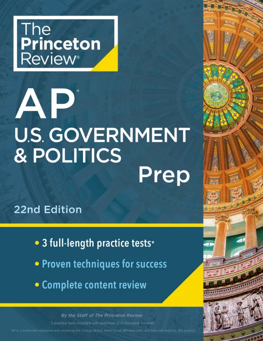 Princeton Review AP U.S. Government & Politics Prep (College Test Preparation)&#44; 22nd Edition