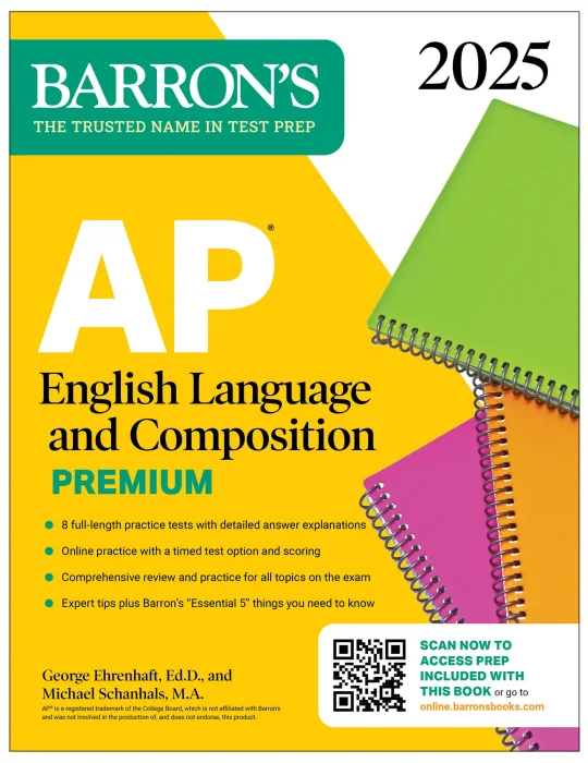 AP English Language and Composition Premium 2025: 8 Practice Tests + Comprehensive Review + Online Practice