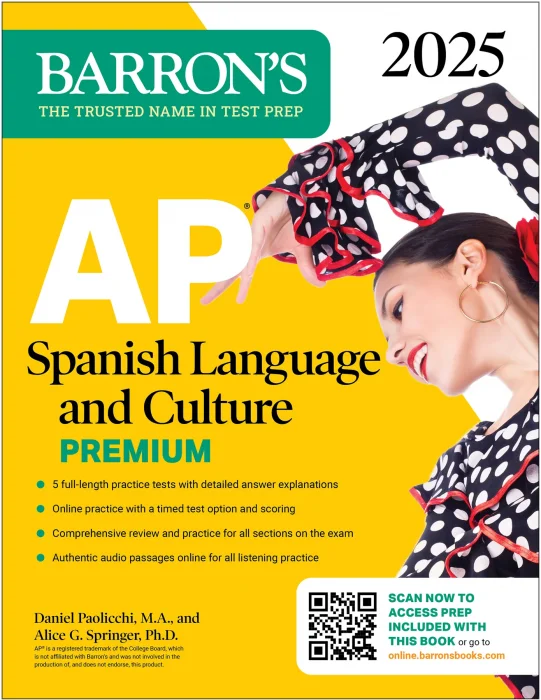 AP Spanish Language and Culture Premium&#44; 2025 (Barron's AP Prep)