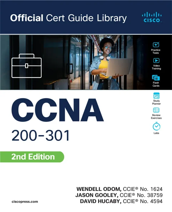 CCNA 200-301 Official Cert Guide Library Vol 1 - Vol 2 Premium&#44; 2nd Edition