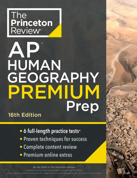 Princeton Review AP Human Geography Premium Prep (College Test Preparation)&#44; 16th Edition
