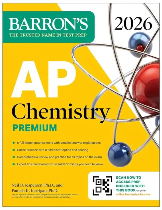AP Chemistry Premium&#44; 2026: Prep Book with 6 Practice Tests + Comprehensive Review + Online Practice (Barron's AP Prep)