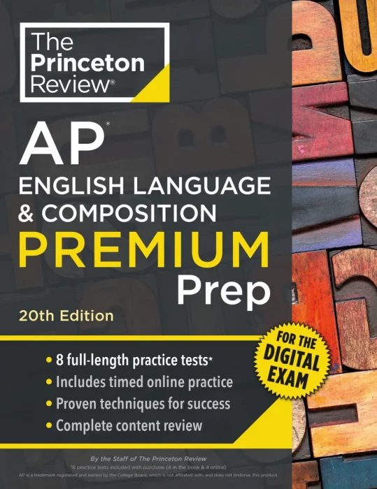 Princeton Review AP English Language & Composition Premium Prep (College Test Preparation)&#44; 20th Edition