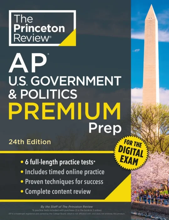 Princeton Review AP U.S. Government & Politics Premium Prep(College Test Preparation)&#44; 24th Edition